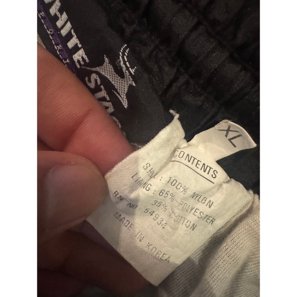 White Stag Sportswear Black Nylon Track Pants Joggers Zip Ankles Waist XL |J1 - Picture 4 of 7